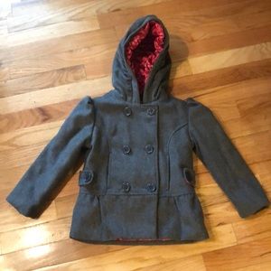 Girls grey pea coat